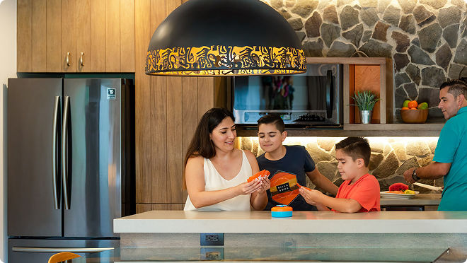 A kitchen at Marriott Vacation Club® at Los Sueños Villas.
